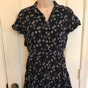 Urban Outfitters Navy petite flowers dress
